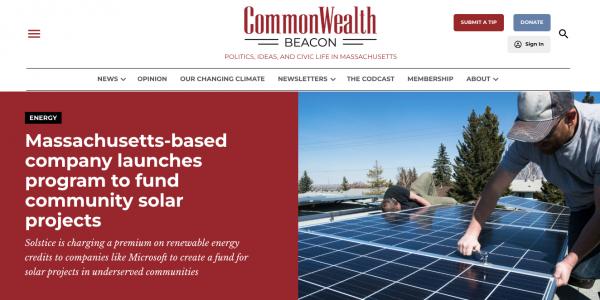 solstice community benefit recs